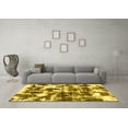 thumbnail image 3 of Ahgly Company Machine Washable Indoor Rectangle Abstract Yellow Modern Area Rugs, 8' x 10', 3 of 4