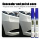 thumbnail image 5 of Bolígrafo reparador de pintura para coche - Kit de retoque para eliminar arañazos con capa transparente, pack de 2 para arañazos y descascarones menores (negro, blanco, rojo, marrón, plata, negro, 5 of 8