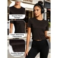 thumbnail image 5 of NELEUS Womens Workout Shirts Athletic Running Yoga Short Sleeve Tops Tight Fit Breathable Crewneck,Brownish Gray,US Size L, 5 of 10