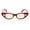 Red Pink Mirror, variant on Womens Narrow Cat Eye Heart Shape Side Lens Plastic Sunglasses Beige Pink Mirror