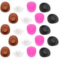 thumbnail image 2 of KAKOWELY 40 piezas de plástico mini sombrero de vaquera de vaquero en miniatura lindo sombrero de decoración para tartas de fiesta, 2 of 4