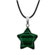 thumbnail image 4 of Collar de piedra natural con forma de estrella para mujer, cadena de clavícula de cuerda de cuero con temperamento femenino, color ámbar, código de producto 57882 Punto negro, 4 of 5