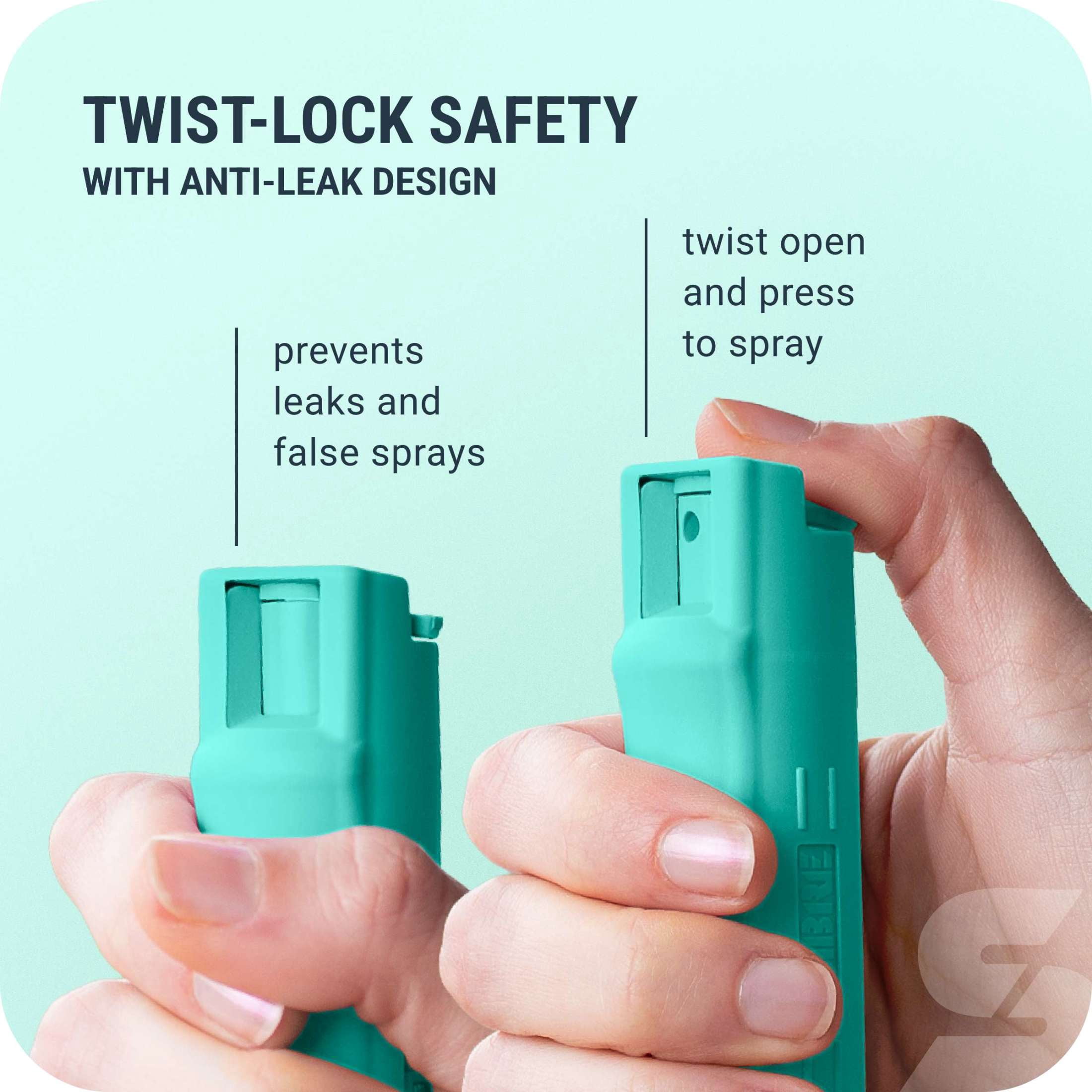 SABRE Pepper Spray with Quick Release Keychain, Mint, 1 Count, Pocket Pepper Sprays