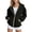 Black, variant on Girls Zip Up Hoodie Jacket Long Sleeve Pullover Sweatshirt Solid Color Casual Outerwear Coat Tops Kids Youth Fashion Black 12-13 Years