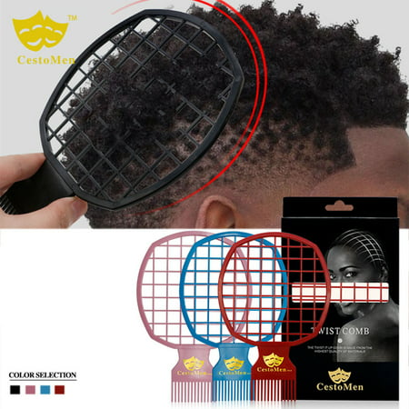 2 In 1 Afro Twist Hair Comb African Men's Hairdressing Afro Comb Twist Wave Curl Brush Comb