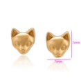 thumbnail image 2 of Aretes Broquel Gato Kitten Para Dama o Niña Oro 24K Lam dorado Unitalla, 2 of 7