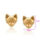 thumbnail image 2 of Aretes Broquel Gato Kitten Para Dama o Niña Oro 24K Lam dorado Unitalla, 2 of 7