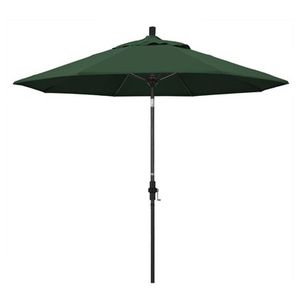 California Umbrella GSCUF908705-F08 Sun Master Black Patio Umbrella  Hunter Green - 9 ft. x 8 Ribs