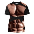 thumbnail image 4 of Funky Fake Muscle Tee Shirts Mens 2024 Christmas T-shirt 3D Graphic Shirts Casual Short Sleeve Tops for Party S-5XL, 4 of 6
