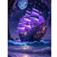 thumbnail image 1 of Cuadros Decorativos 5D bricolaje ronda completa taladro diamante pintura Luna barco Kit decoración del hogar (HQ024) DQrwqpou Nuevos Originales, 1 of 9