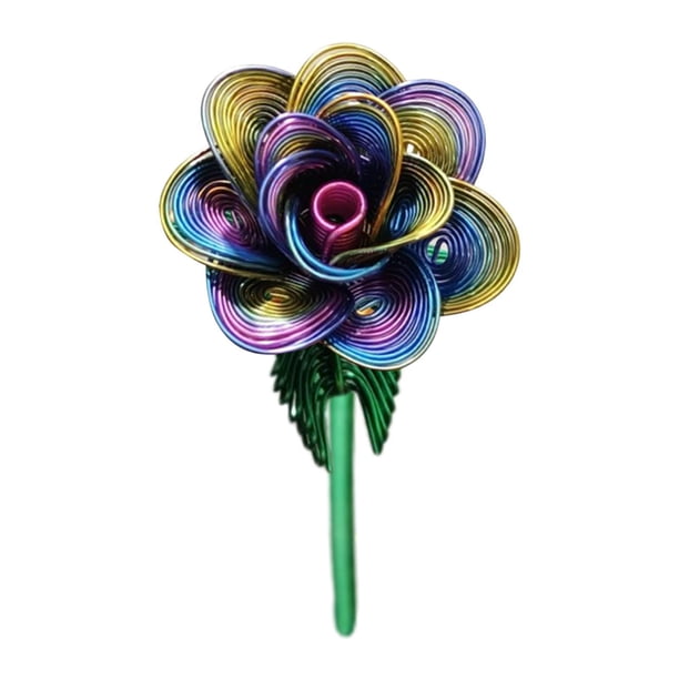 Rosa de metal artificial para decoración del hogar, arreglo floral de mesa. Multi