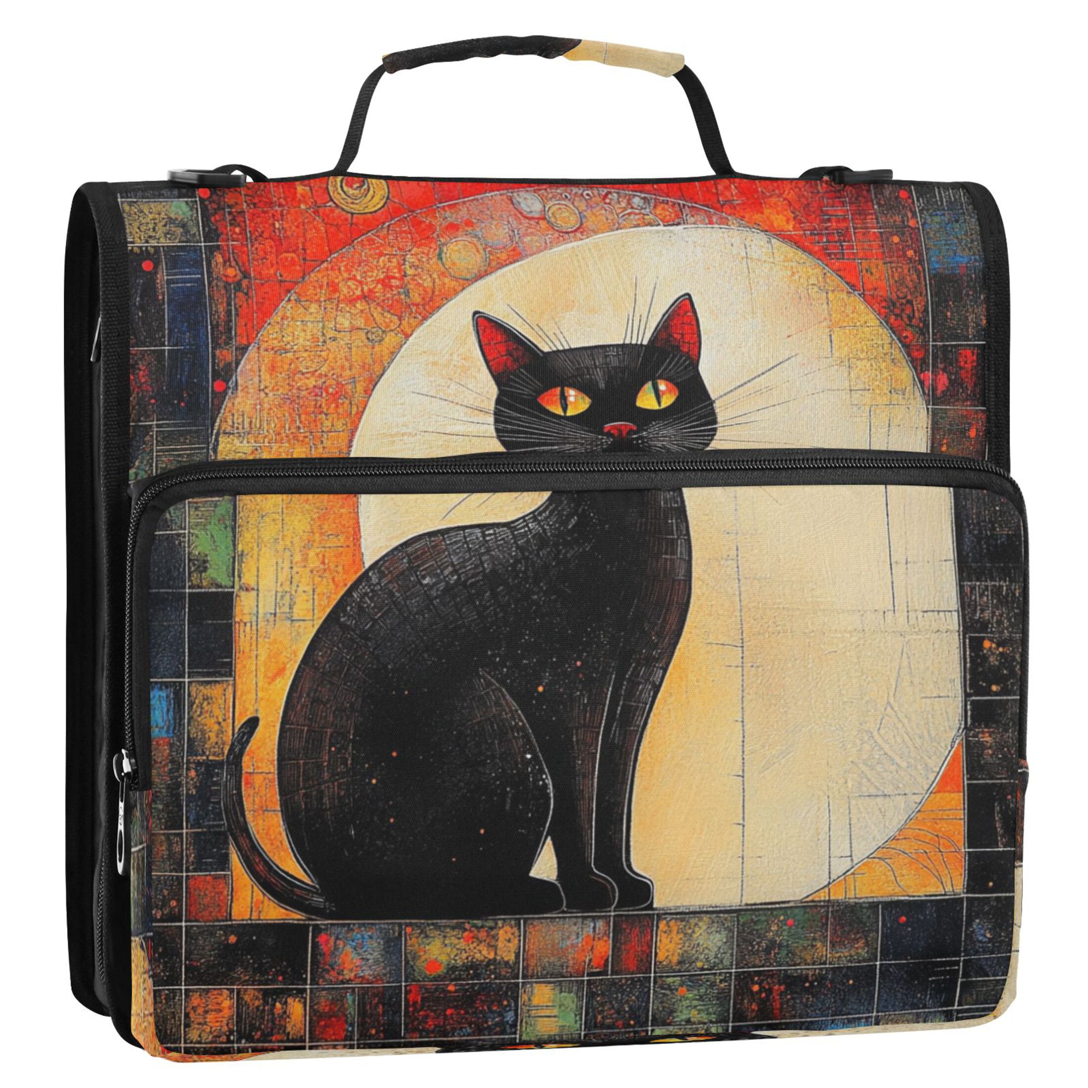 YAZAOO Zipper Binder trapper keeper Documents Organized Design Ethereal Midnight Guardian Printed