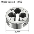 thumbnail image 2 of Uxcell 3/8-16 UNC Alloy Tool Steel Machine Thread Round Threading Dies 2 Pack, 2 of 3