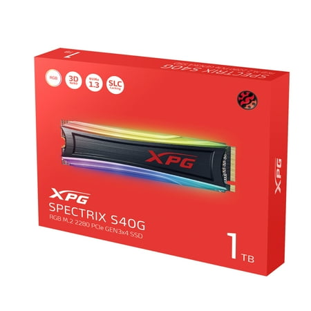 ADATA - XPG SPECTRIX RGB Gaming S40G Series 1TB PCIe Gen 3 x4 Internal Solid State Drive