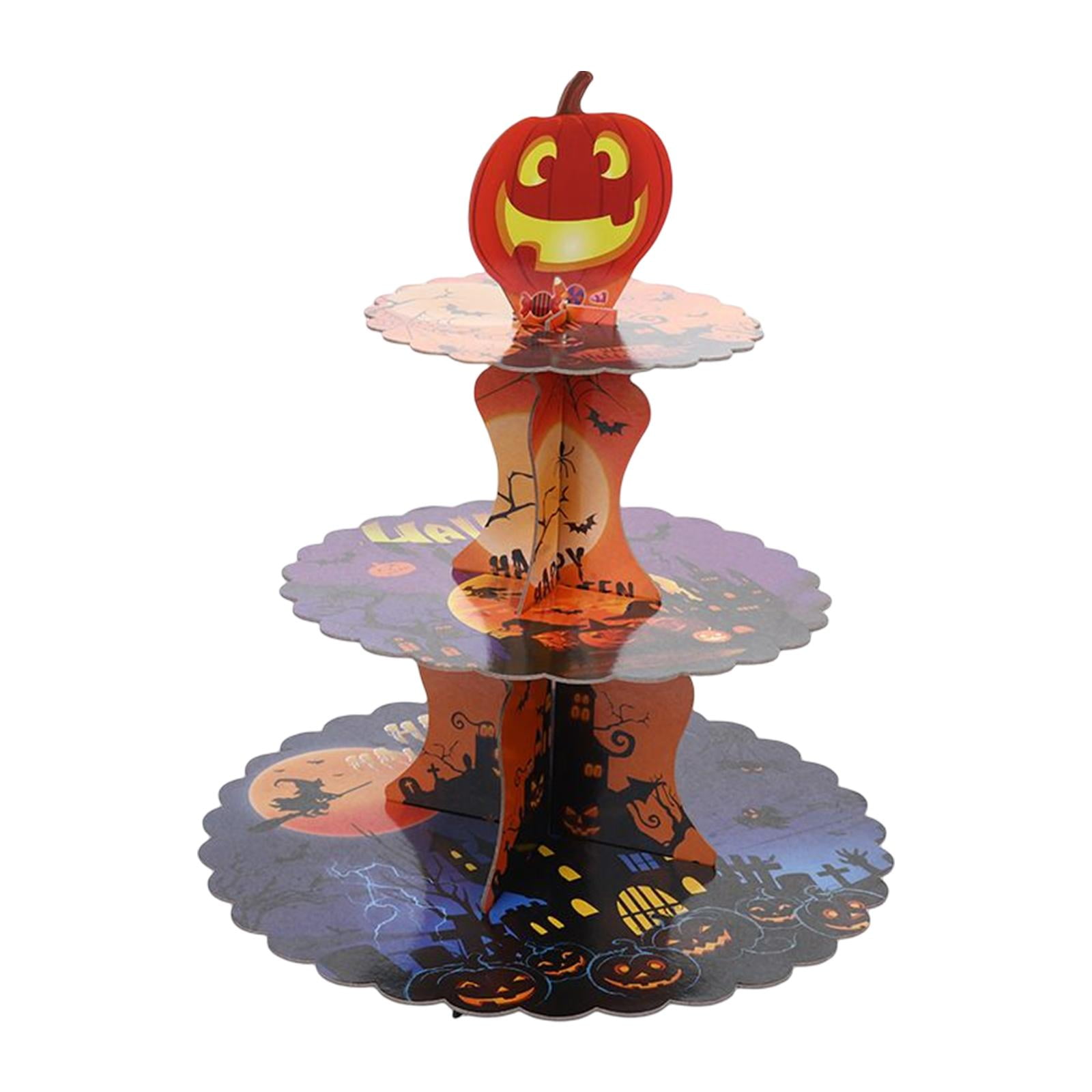 Halloween Cupcake Stand Cookies Fruit Serving Tray Snack Tray Halloween