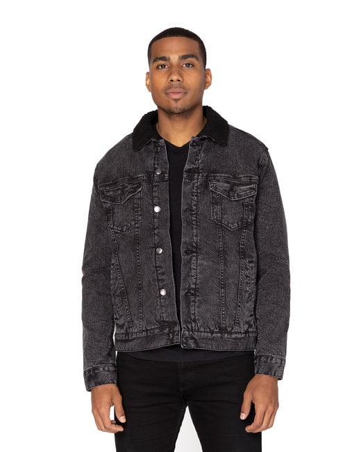 black sherpa denim jacket