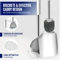thumbnail image 4 of True Fresh 2 in 1 Toilet Brush and Plunger Set Stainless Steel - Toilet Plunger and Toilet Brush and Caddy Holder, 4 of 8