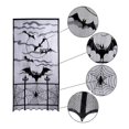thumbnail image 2 of 2pcs Halloween Lace Window Curtains Spider Web Bats Door Curtains Panel Decors for Spooky Halloween Holiday Party Decoration(101x213cm), 2 of 2