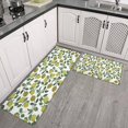thumbnail image 3 of Lemon Leaves Kitchen Rugs and Mats Sets Of 2,Kitchen Decoration Rugs,Rubber Backing Non-Slip Floor Mat for Sink Washable Waterproof Laundry Room Runner Rugs, 3 of 7