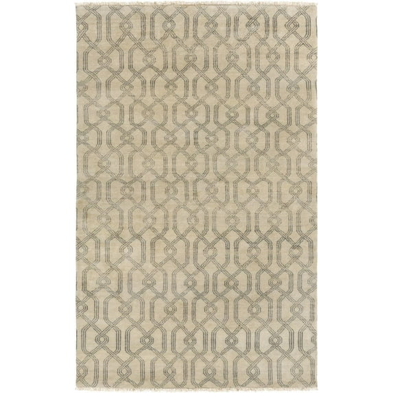 Surya SAO2006-23 Gray Stanton 2' X 3' Rectangle Wool Hand Knotted Geometric Area Rug