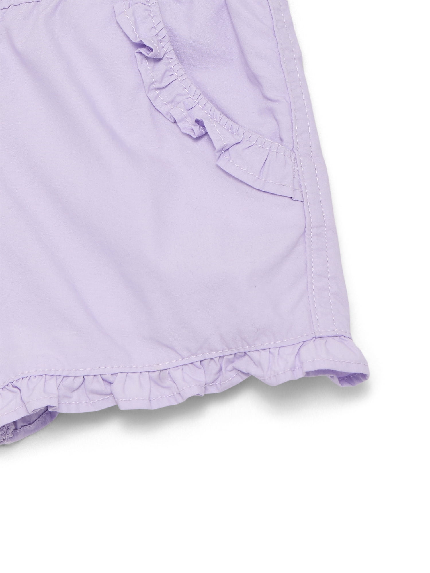 Wonder Nation Baby Girl Ruffle Pocket Shorts, Sizes 0-24 Months