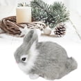 thumbnail image 1 of MiniCute Plush Rabbits Lifelike Animal Easter Bunny Simulation Model Gift, Rabbits Stuffed Doll, Soft & Comfortable, Desk Decorations, Garden Yard Porch, 1 of 8
