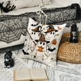 thumbnail image 2 of Sm:)e Ghost Pumpkin Bat Halloween Pillow Covers 18x18 Inch Set of 2, Cushion Covers for Sofa Home Decor, 2 of 6