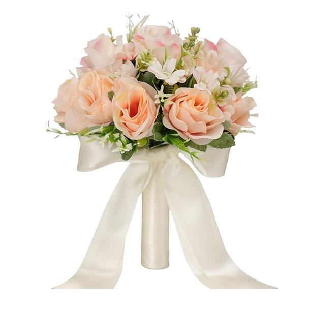 Ramos de novia, flores artificiales, arreglos florales para fiesta, San Valentín Rosado