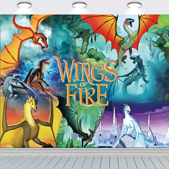 Wings of Fire Backdrop Banner Party Supplies Post Birthday Decorations Background for Photography Taspestry