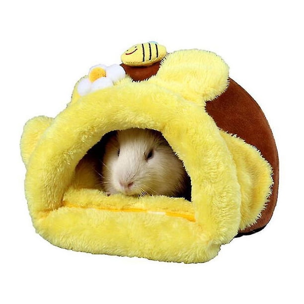 Saco de dormir para conejillo de indias, saco de dormir para erizo, cama para ratas, forma de abeja, forro polar cálido, cama pequeña para mascotas, planeadores del azúcar, hámster sirio, conejo,