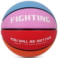 thumbnail image 2 of Balón de baloncesto para niños AXGUIQ, tamaño 4, 65 cm, goma arcoíris, 2 of 9