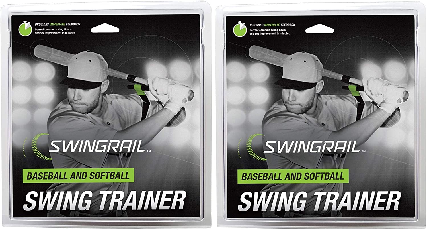 SWINGRAIL Baseball/Softball Swing Trainer Aid (2Pack) Equipment for