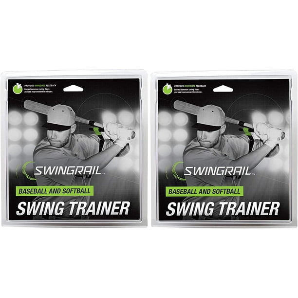 SWINGRAIL Baseball/Softball Swing Trainer Aid (2Pack) Equipment for