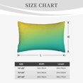 thumbnail image 4 of Naloa Teal To Yellow Gradient Pillowcase, Throw Pillowcase, Wrinkle-Free, Stain-Resistant with Hidden Zipper for Bedroom Sofa-16"x24", 4 of 6