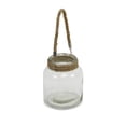 thumbnail image 4 of Ribbed Round Jar With Rope Wrapped Neck - 5.5"X5.5"X6.25", 4 of 6