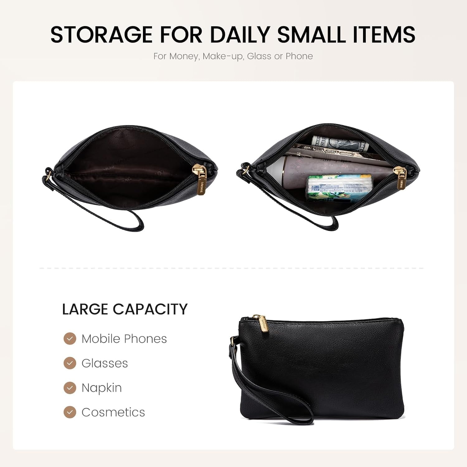 LOVEVOOK Laptop Tote Bag for Women, 15.6 Inch Work Bags, Vintage Leather Tote Bag, Waterproof Computer Bags with Clutch Purse, Large Capacity Messenger Bag for Teacher College Business Office