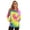 Tie Dye Neon Pink Lime and Blue, variant on Just Love Women's Loop Terry Tie Dye Hoodie (Black, Small)
