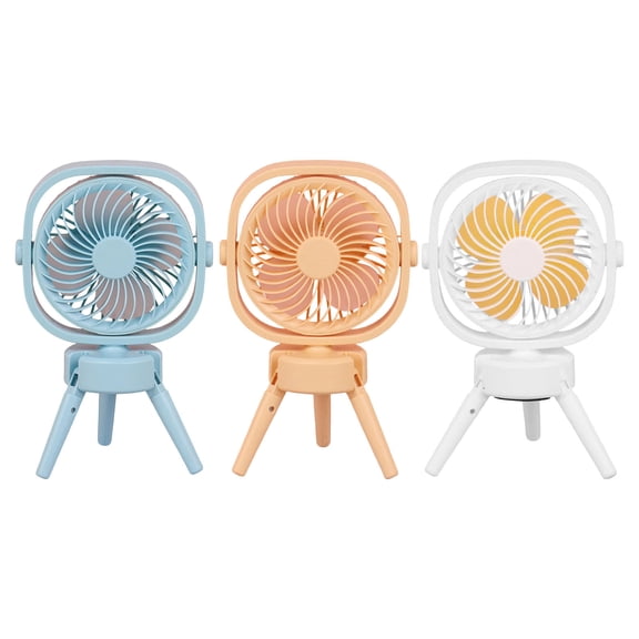Tripod Foldable Desk Fan 2 Speed Settings Gradient Light USB Powered Portable Mini Fan Quiet for Home Office Travel by PALIFEUR