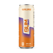 Bum Energy Orange Sunrise Energy Drink, 112 mg Natural Caffeine, 12 fl oz Can