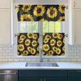 thumbnail image 3 of Farmhouse Bohemian Curtains 24 Inch - 3 Panel Floral Vintage Set with Rustic Botanicals, Rod Pocket Window Treatment, 3 of 6
