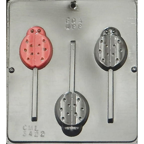 3422 Lady Bug Lollipop Chocolate Candy Mold