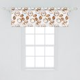 thumbnail image 2 of Ambesonne Coffee Window Valance, Java Stains Watercolor, 54" X 18", Pale Brown White, 2 of 3