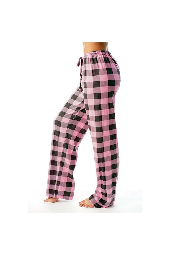 Buffalo Plaid Flannel Pajama Pants for Women with Pockets