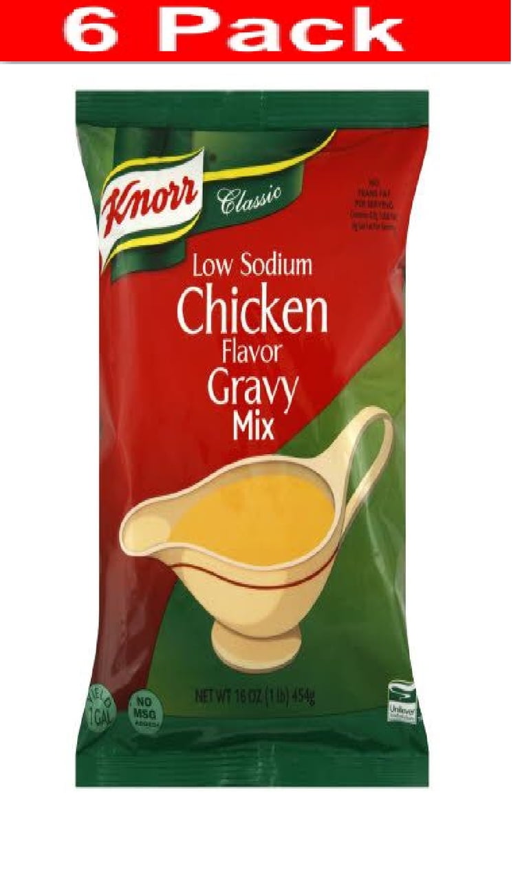 (Price/Case)Knorr Chicken Low Sodium Gravy Mix 1 Pound Pack 6 Per