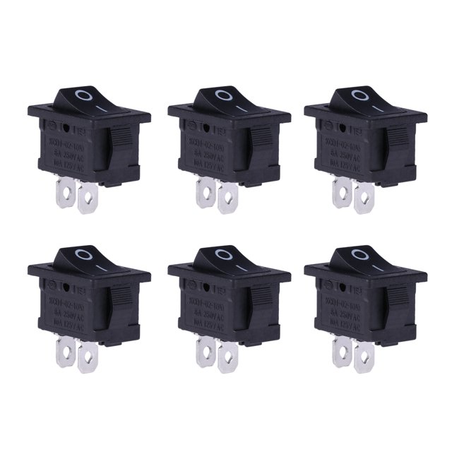CIMAXIC 20 Pcs 2 Pin Toggle Switch On/Off Mini Boat Rocker Switch Car Auto Boat Round Rocker Snap 15x21MM,0.83"X0.59"X0.59"