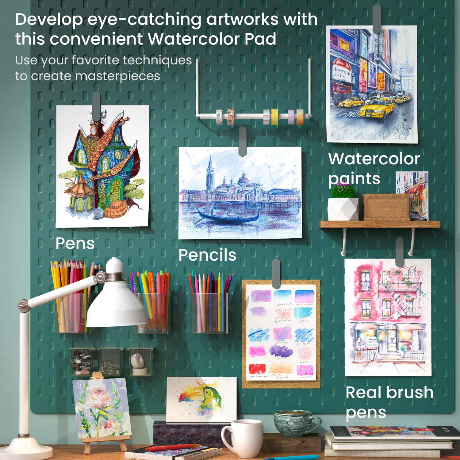 Arteza Watercolor Pad 9"X12"-14 Sheets