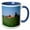 Blue/White, variant on 3drose, New York, Finger Lakes, Dairy Farm, Cayuga Lake - Us33 Mgi0074 - Mark Gibson, 11oz Two-tone Black Mug