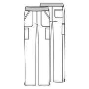 Cherokee Workwear Professionals Women's Scrubs Pant Mid Rise Straight Leg Pull-On Cargo WW170
