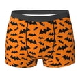 thumbnail image 6 of Men's Boxer Briefs, cool black bats orange Soft Comfy Mens Underwear Boxer Briefs Breathable With Widen Waist, 6 of 7