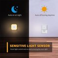 Wireless LED Night light with Motion Sensor EU UK Plugin Auto Dusk to